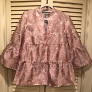 Blush Jacquard Edith Blouse by Tuckernuck